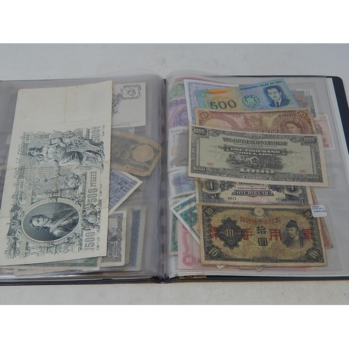 72 - An album of World Banknotes inc East Africa Currency Board King George VI Five Shillings