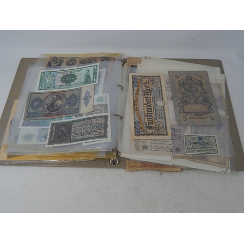 74 - Wolverhampton Bank Early One Pound Note, album of misc notes