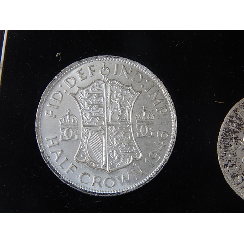 86 - George VI 1946 Specimen Silver Set last of Silver issue Halfcrown to Sixpence in plush fitted case