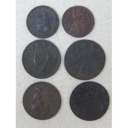 88 - Charles II Farthing 1679 rare Date; Gorge III Halfpenny 1773; Ireland Halfpenny 1806; William IV Hal... 