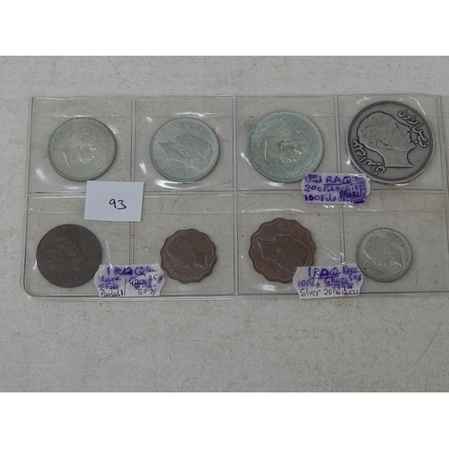 93 - Iraq set of coins mainly Silver