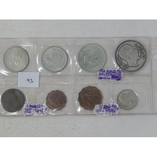 93 - Iraq set of coins mainly Silver