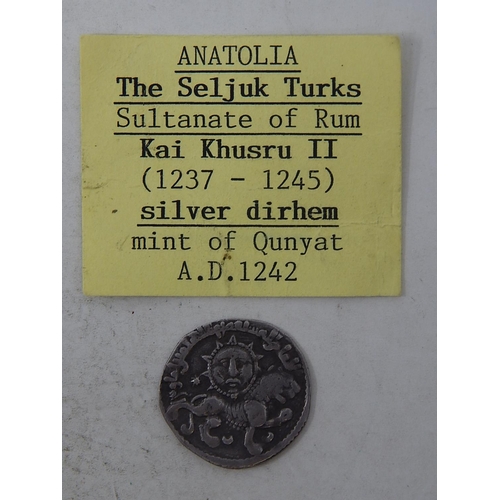 96 - Anatolia The Seljuk Turks 1237-12w45 silver Dirhem mint of Quingat AD 1242 Very Fine or better