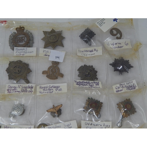 104 - Collection of Military Badges, Belt Buckles etc