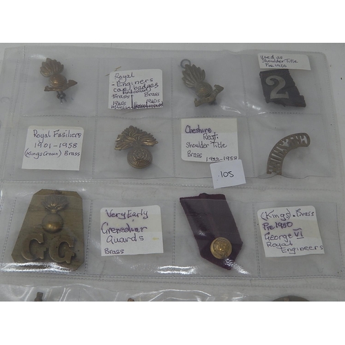 105 - cap Badges/Shoulder Badges