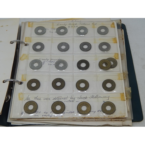 114 - Vintage Coin Album containing collection of 1897-190 J T Nertney Tokens, 5c Play Tokens, Stock token... 