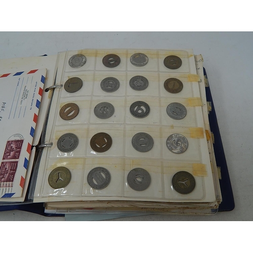 134 - Vintage coin album containing a substantial collection of World coins and tokens