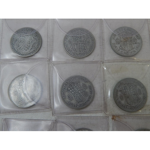 141 - 34 x Pre 1947 Silver Halfcrowns