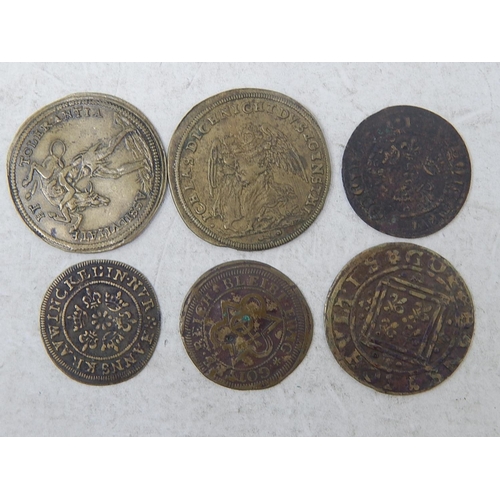 143 - Collection of 6 x 16th/17th Century Nuremburg Tokens