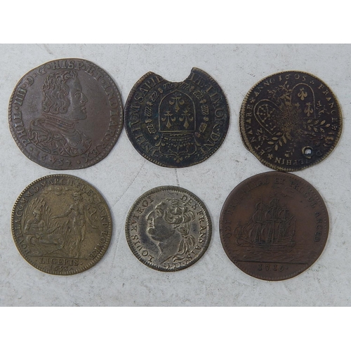 144 - Collection of 6 x 16th/17th Century Nuremburg Tokens