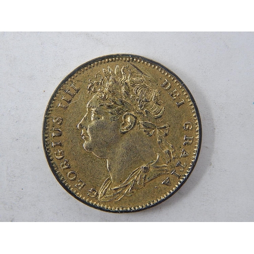 149 - George IV Farthing 1822 copper-gilt Extremely Fine or better