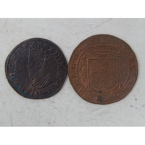 160 - Orleans Society of Tradesmen Token; The Royal Treasury of Louis XIV Token, 1581 / 1647 both rare and... 