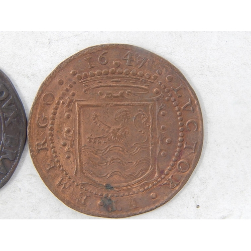 160 - Orleans Society of Tradesmen Token; The Royal Treasury of Louis XIV Token, 1581 / 1647 both rare and... 