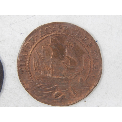 160 - Orleans Society of Tradesmen Token; The Royal Treasury of Louis XIV Token, 1581 / 1647 both rare and... 