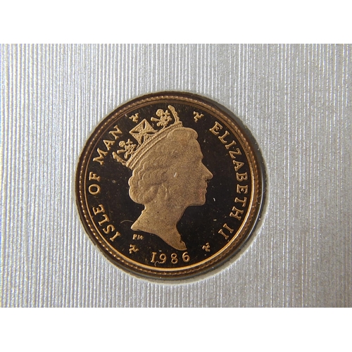 163 - Isle of Man Proof Gold 1/20 Angel struck in 22ct Gold FDC