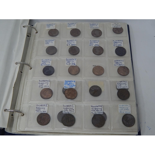 165 - Extensive collection of Bronze Halfpennies from 1860 onwards including the rare 1871, many better Vi... 