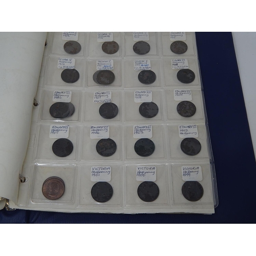 165 - Extensive collection of Bronze Halfpennies from 1860 onwards including the rare 1871, many better Vi... 