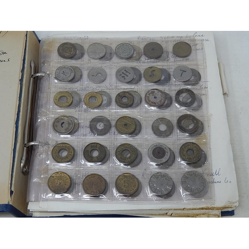 168 - Very substantial collection of USA amusement machine tokens housed in vintage album