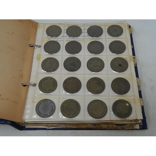 169 - Huge collection of early operators tokens with many Penny varieties, a good selection housed in vint... 