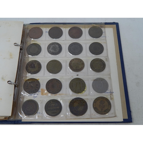 169 - Huge collection of early operators tokens with many Penny varieties, a good selection housed in vint... 