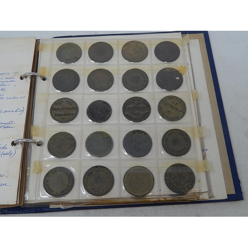 169 - Huge collection of early operators tokens with many Penny varieties, a good selection housed in vint... 