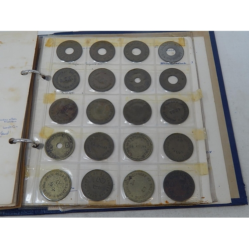 169 - Huge collection of early operators tokens with many Penny varieties, a good selection housed in vint... 