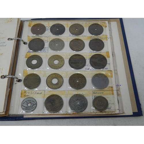 169 - Huge collection of early operators tokens with many Penny varieties, a good selection housed in vint... 