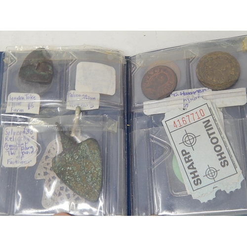 170 - pair of vintage 'Collecta' mini coin wallets containing a good selection of coins and tokens noted r... 