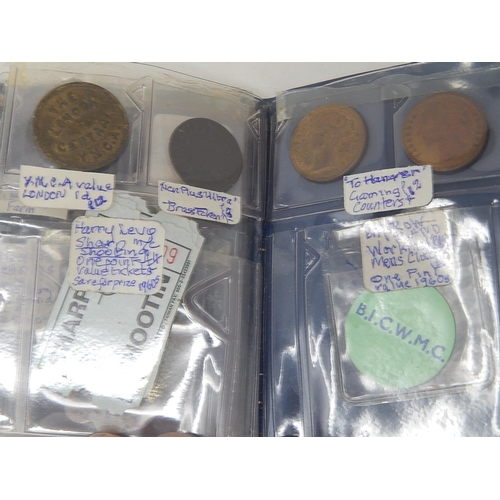 170 - pair of vintage 'Collecta' mini coin wallets containing a good selection of coins and tokens noted r... 