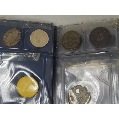 170 - pair of vintage 'Collecta' mini coin wallets containing a good selection of coins and tokens noted r... 