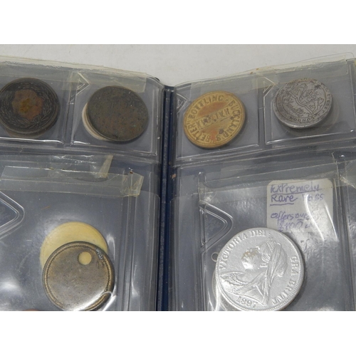 170 - pair of vintage 'Collecta' mini coin wallets containing a good selection of coins and tokens noted r... 