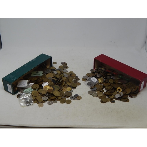 179 - 2 x boxes coins/casino chips