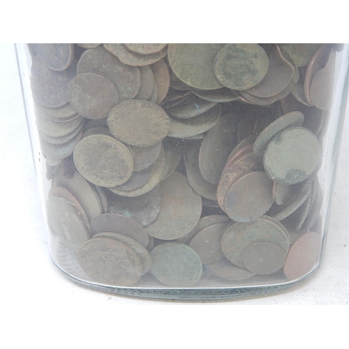 180 - Large sweet jar full of coins