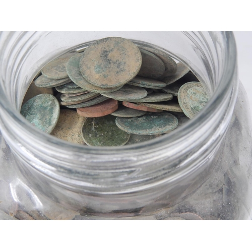 180 - Large sweet jar full of coins