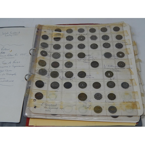 182 - An important collection of early French tokens many profusely identified and written up on 5 album p... 