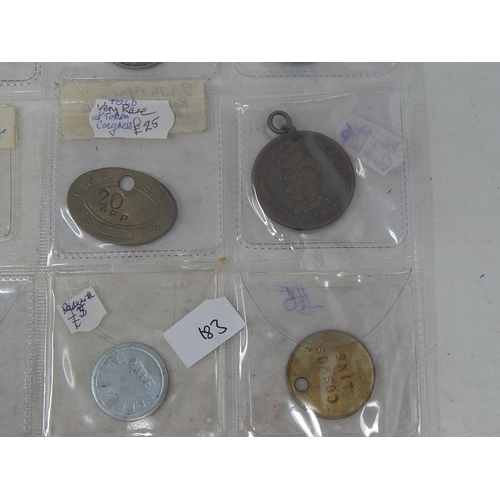 183 - An interesting selection of early tokens inc some rare types; a Silver George III 1813 Irish 10 Penc... 