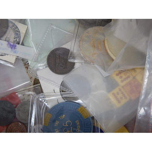 185 - Suitcase full of coins, tokens, etc, sorting will reward, varying states of preservation