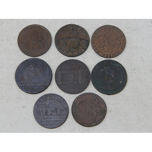 188 - Collection of 8 x 18th Century Tokens, generally Fine to Very Fine