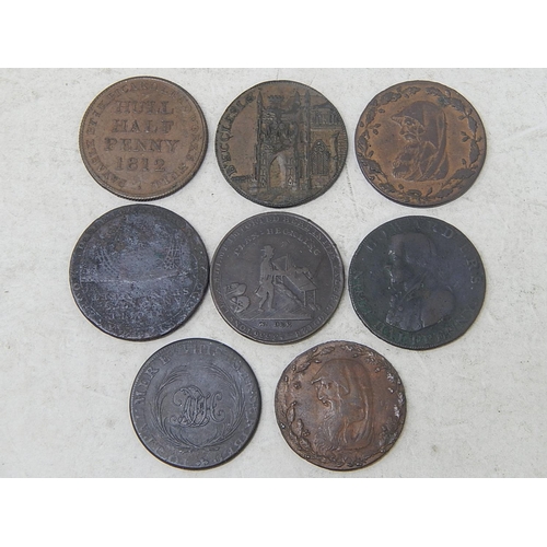 188 - Collection of 8 x 18th Century Tokens, generally Fine to Very Fine