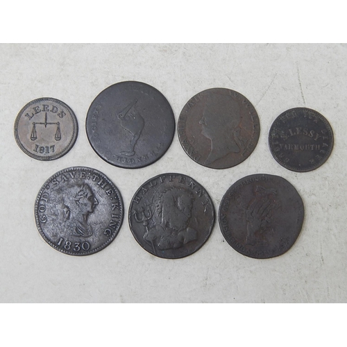 193 - Middlesex oppression of slavery Halfpenny Token; Lancashire 18th Century token; 1794 Middlesex Token... 