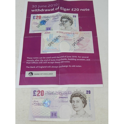 201 - Bank of England £20 note signed by cashier Lowther