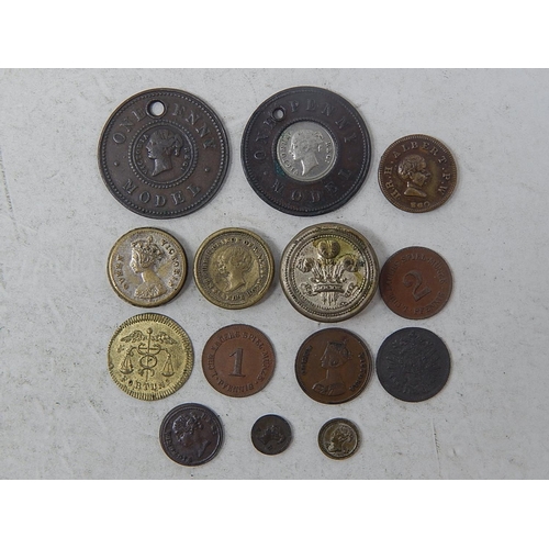 205 - collection of model and toy money coins, Prince of Wales box, etc (14)