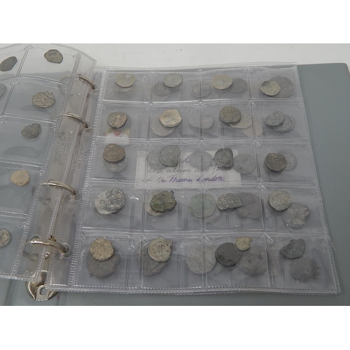 215 - Album of tokens all found in the Thames