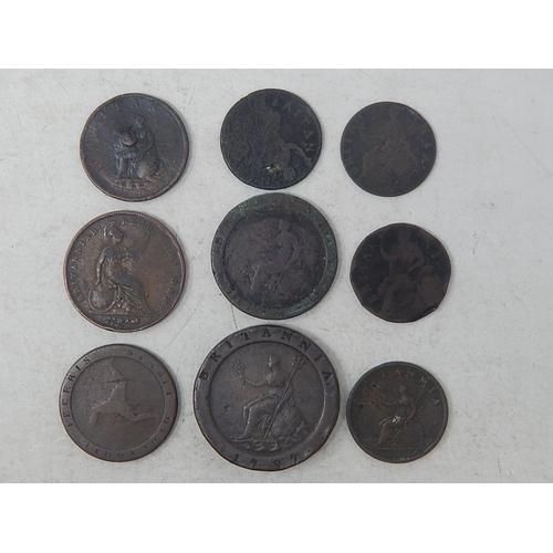 216 - William III Copper Halfpennies(3); 1798 IOM Halfpenny; 1799 1/2d; 1797 Penny; 1854 Victoria Copper P... 