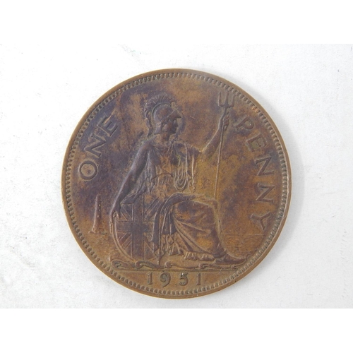 218 - George VI Rare Key Date Penny 1951