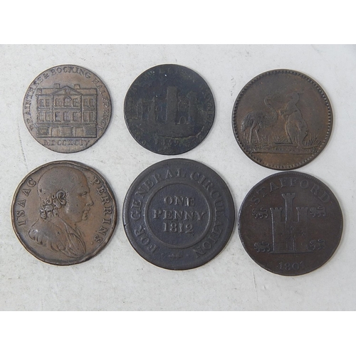 219 - Australia Penny Token; Staffordshire Penny 1801; Essex Braintree Halfpenny; Lincolnshire Wainfleet T... 