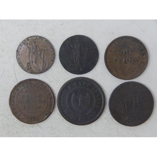 219 - Australia Penny Token; Staffordshire Penny 1801; Essex Braintree Halfpenny; Lincolnshire Wainfleet T... 