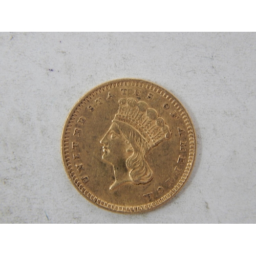 223 - USA Gold 1 Dollar 1856 Princess Head Good Very Fine