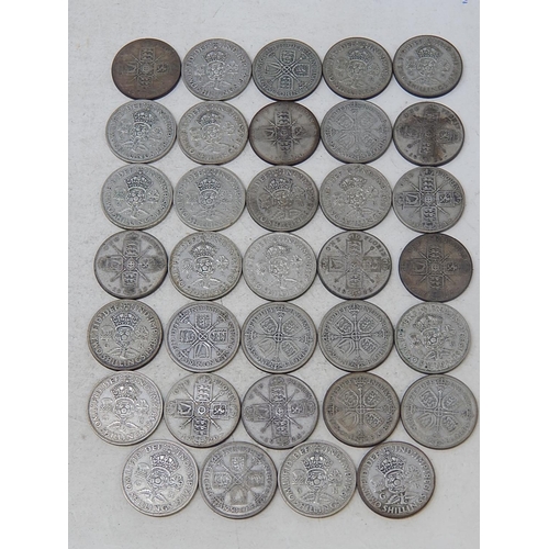 238 - 34 x Pre 1947 Silver Florins