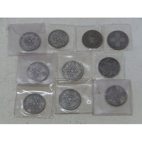 239 - 10 x Pre-1920 .925 Silver Florins